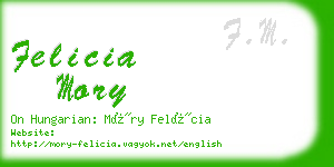felicia mory business card